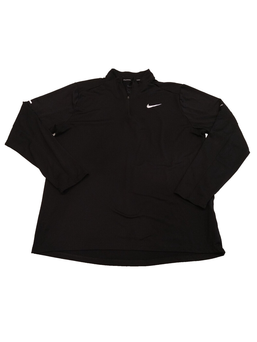 Nike Dri-FIT Element 1/4 Zip Pullover Mens Medium Black Running Top Swoosh M